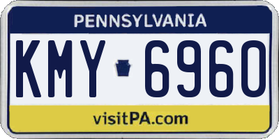 PA license plate KMY6960