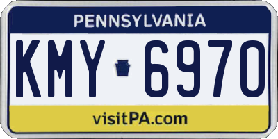 PA license plate KMY6970