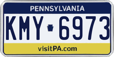 PA license plate KMY6973