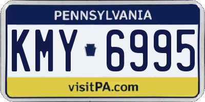 PA license plate KMY6995