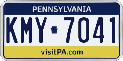PA license plate KMY7041
