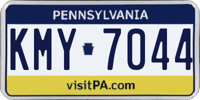 PA license plate KMY7044