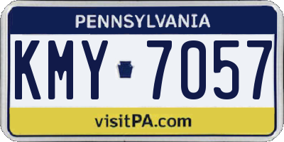 PA license plate KMY7057