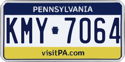 PA license plate KMY7064