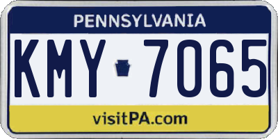 PA license plate KMY7065