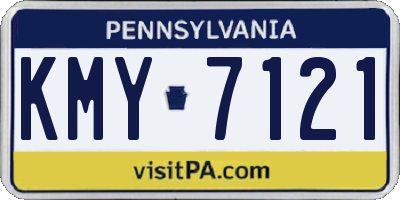 PA license plate KMY7121