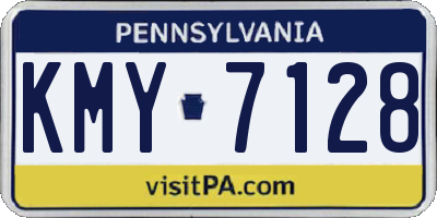 PA license plate KMY7128