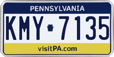 PA license plate KMY7135