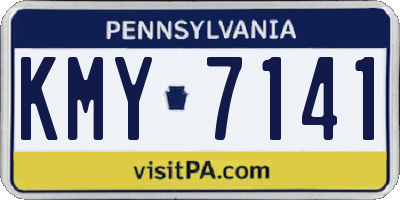 PA license plate KMY7141