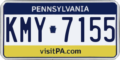 PA license plate KMY7155
