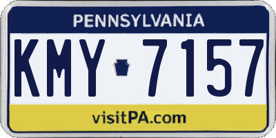 PA license plate KMY7157