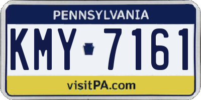 PA license plate KMY7161