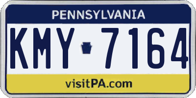 PA license plate KMY7164