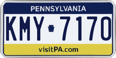PA license plate KMY7170