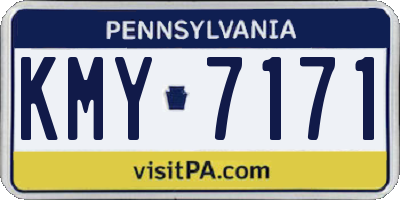 PA license plate KMY7171