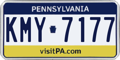 PA license plate KMY7177