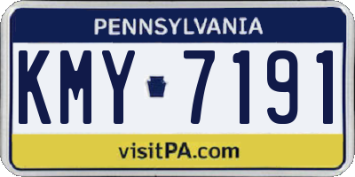 PA license plate KMY7191