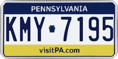 PA license plate KMY7195