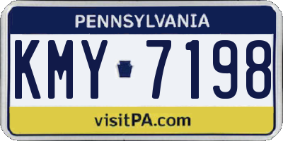 PA license plate KMY7198