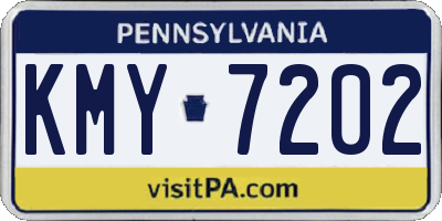 PA license plate KMY7202