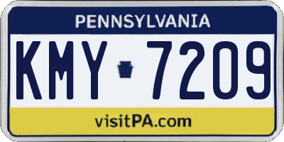 PA license plate KMY7209