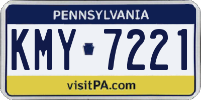PA license plate KMY7221