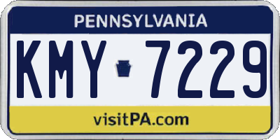 PA license plate KMY7229