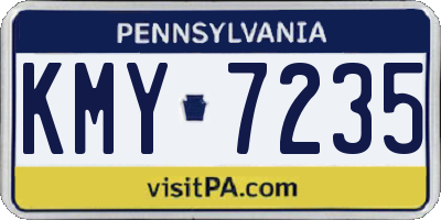 PA license plate KMY7235