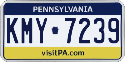 PA license plate KMY7239