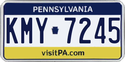 PA license plate KMY7245