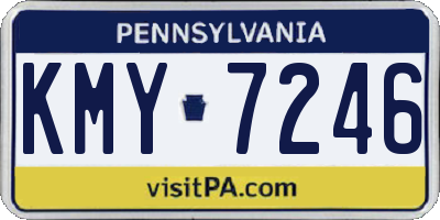 PA license plate KMY7246