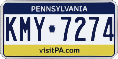 PA license plate KMY7274
