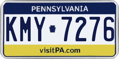 PA license plate KMY7276
