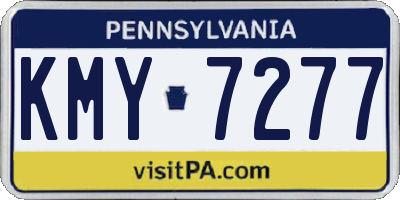 PA license plate KMY7277