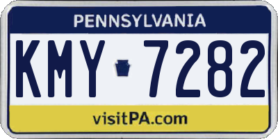 PA license plate KMY7282