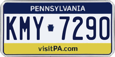 PA license plate KMY7290
