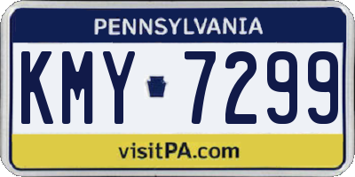 PA license plate KMY7299