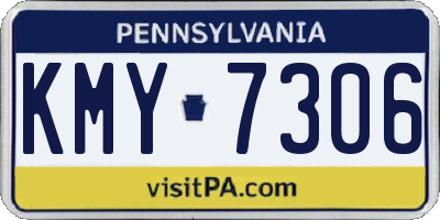 PA license plate KMY7306