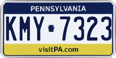 PA license plate KMY7323