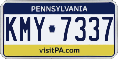 PA license plate KMY7337