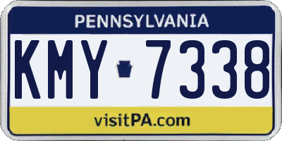PA license plate KMY7338