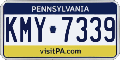 PA license plate KMY7339