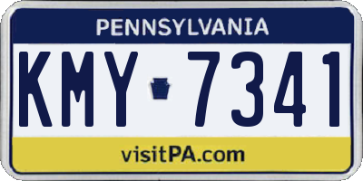 PA license plate KMY7341