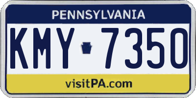 PA license plate KMY7350