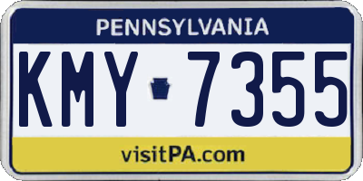 PA license plate KMY7355