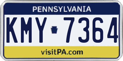 PA license plate KMY7364