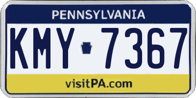PA license plate KMY7367
