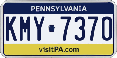 PA license plate KMY7370
