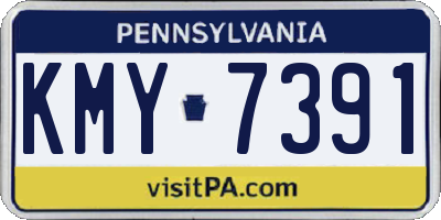 PA license plate KMY7391