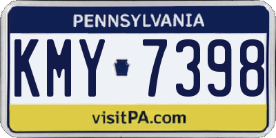 PA license plate KMY7398